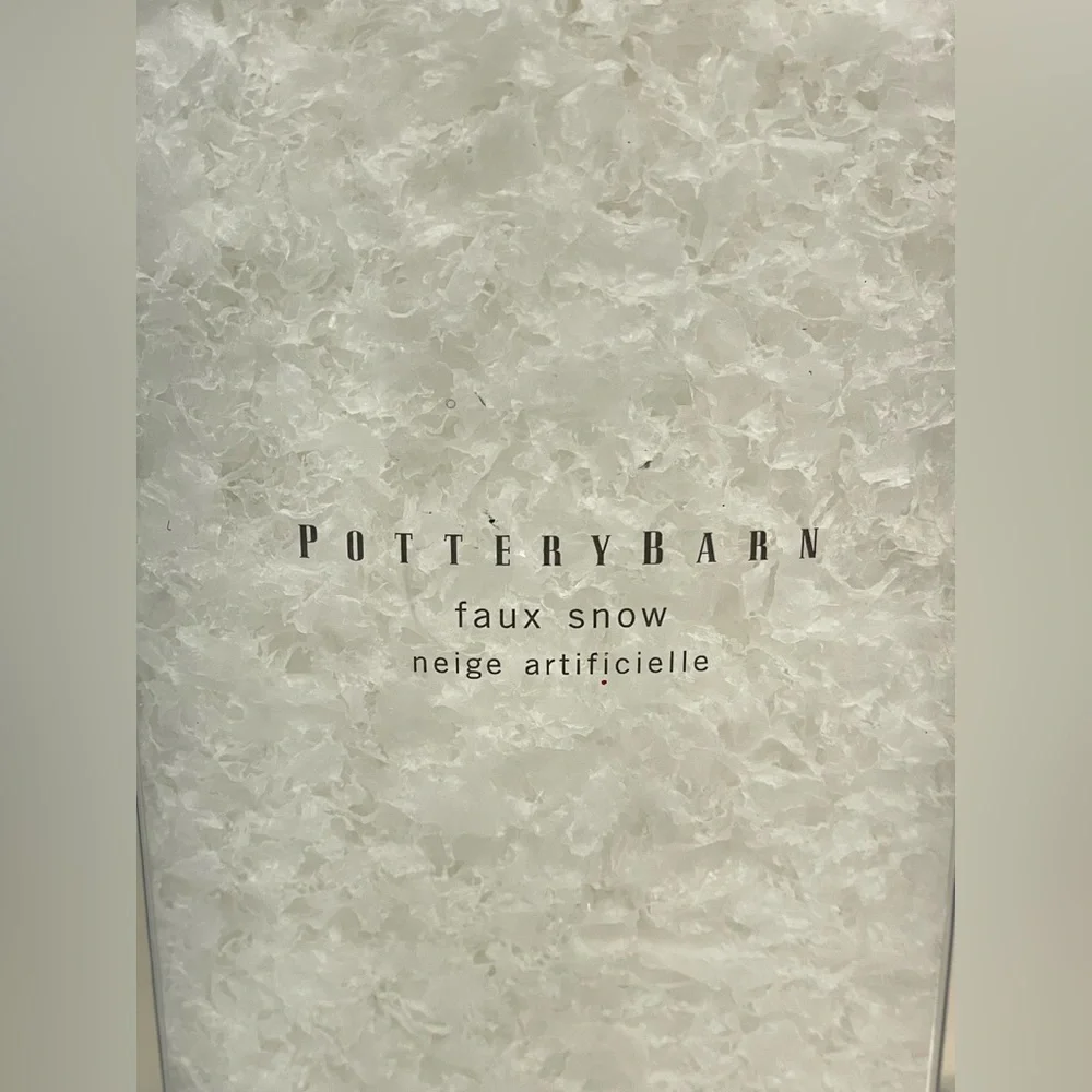 Pottery Barn Faux Snow Christmas Holiday Village Accessory‎ Decor 5.5 oz Box NEW